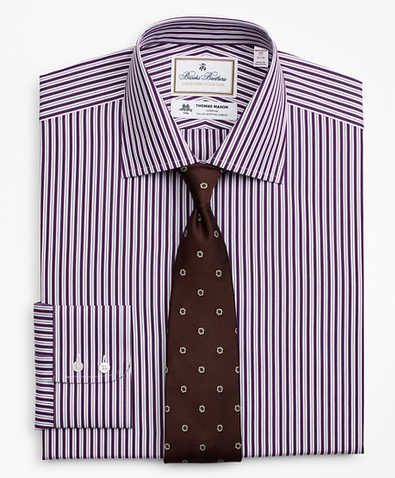 Luxury Collection Milano Slim-Fit Dress Shirt, Franklin Spread Collar Double-Stripe