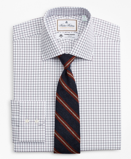 Luxury Collection Milano Slim-Fit Dress Shirt, Franklin Spread Collar Fine Windowpane