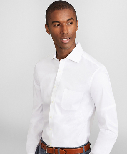 white broadcloth dress shirt