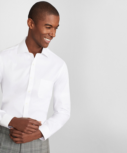 brooks brothers white dress shirt