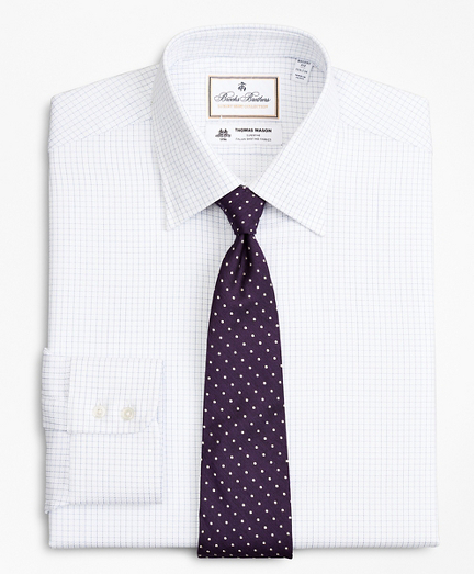 Luxury Collection Regent Fitted Dress Shirt, Franklin Spread Collar Fine Windowpane