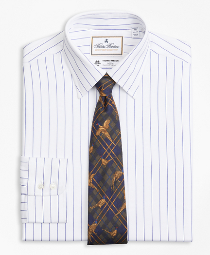 Luxury Collection Regent Fitted Dress Shirt, Franklin Spread Collar Pinstripe