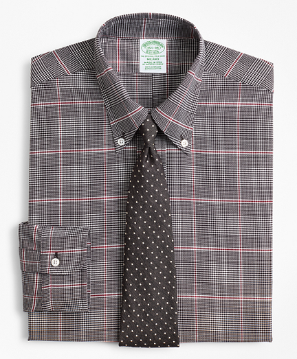 Original Polo&reg; Button-Down Oxford Milano Slim-Fit Dress Shirt, Glen Plaid