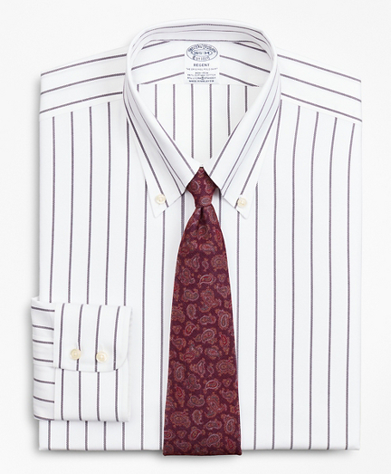 Regent Fitted Dress Shirt, Non-Iron Royal Oxford Stripe