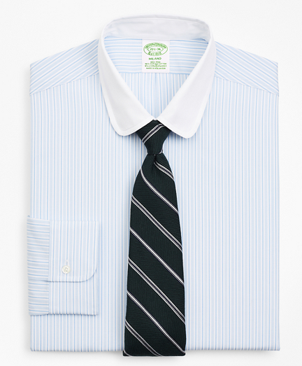 Stretch Milano Slim-Fit Dress Shirt, Non-Iron Stripe