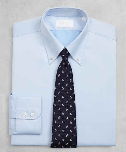 Golden Fleece&reg; Regent Fitted Dress Shirt, Button-Down Collar Blue Dobby