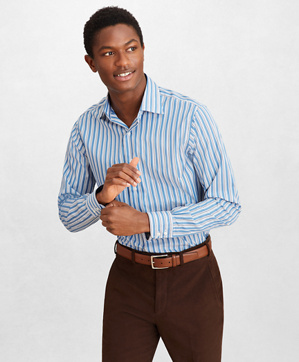 Golden Fleece&reg; Regent Fitted Dress Shirt, English Collar Multi-Stripe