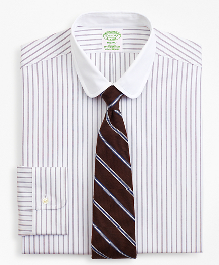 Stretch Milano Slim-Fit Dress Shirt, Dotted-Stripe