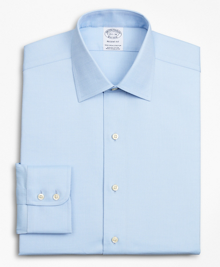 Stretch Regent Fitted Dress Shirt, Non-Iron Royal Oxford Ainsley Collar
