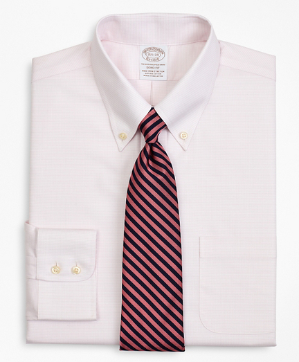 Stretch Soho Extra-Slim-Fit Dress Shirt, Non-Iron Twill Button-Down Collar Micro-Check