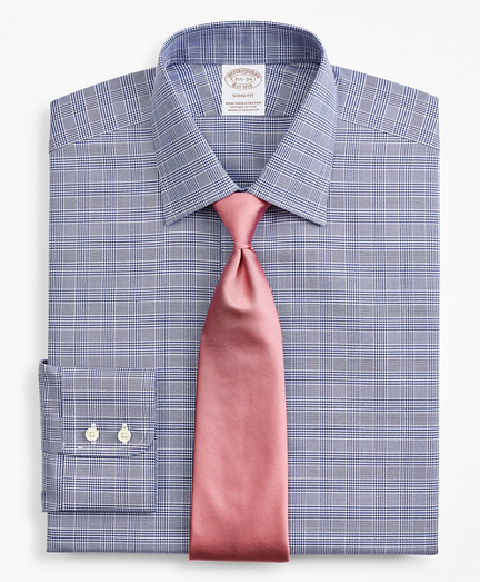 Stretch Soho Extra-Slim-Fit Dress Shirt, Non-Iron Royal Oxford Ainsley Collar Glen Plaid