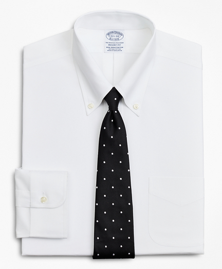 Stretch Regent Fitted Dress Shirt, Non-Iron Poplin Button-Down Collar