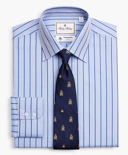 Luxury Collection Regent Fitted Dress Shirt, Franklin Spread Collar Herringbone Stripe
