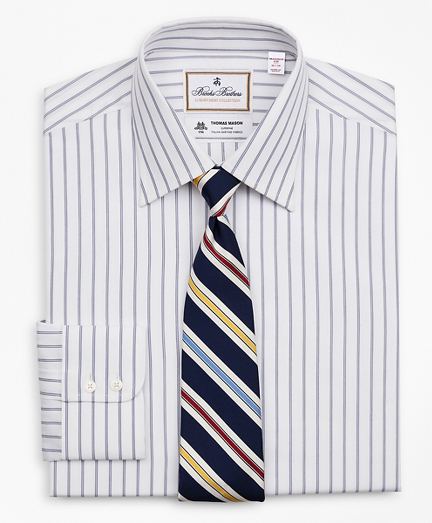 Luxury Collection Madison Classic-Fit Dress Shirt, Franklin Spread Collar Micro-Outline Stripe
