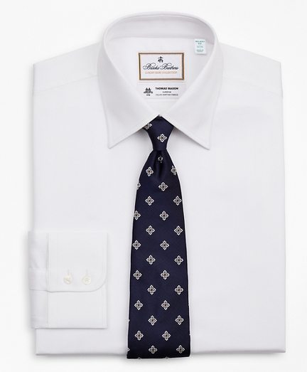Luxury Collection Milano Slim-Fit Dress Shirt, Franklin Spread Collar Herringbone