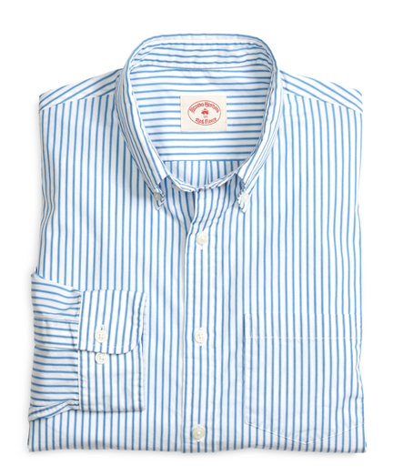 Blue Ticking Stripe Sport Shirt