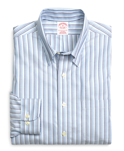 Supima&reg; Cotton Non-Iron Regular Fit Tonal Stripe Twill Sport Shirt
