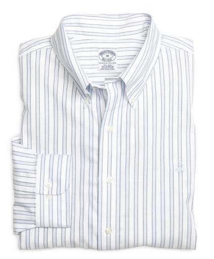 Non-Iron Slim Fit Framed Stripe Sport Shirt