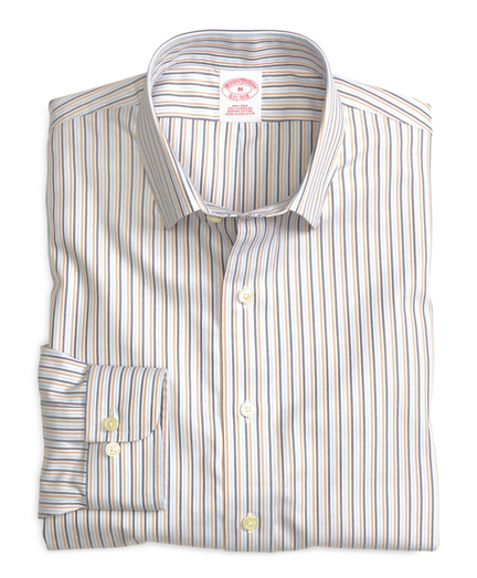 Non-Iron Regular Fit Multistripe  Sport Shirt