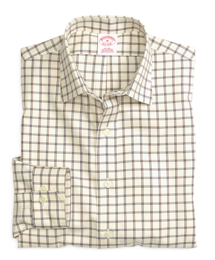 Non-Iron Regular Fit Windowpane  Sport Shirt