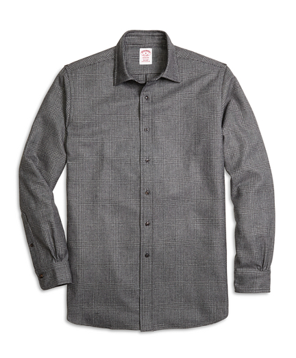 Madison Fit Saxxon&trade; Wool Glen Plaid Sport Shirt