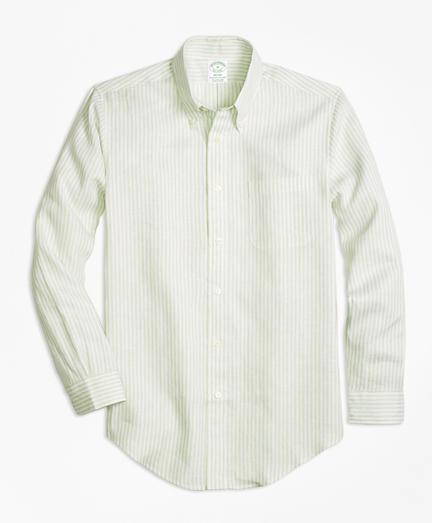 Milano Fit Stripe Irish Linen Sport Shirt