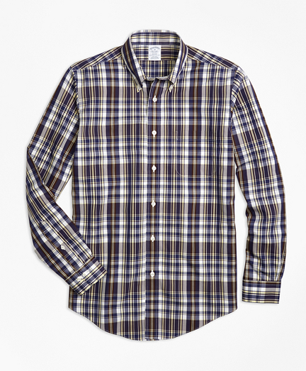 Non-Iron Regent Fit Plaid Sport Shirt