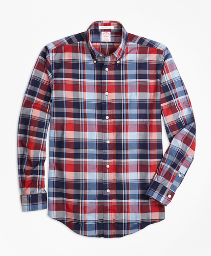 Madison Fit Multi Madras Sport Shirt
