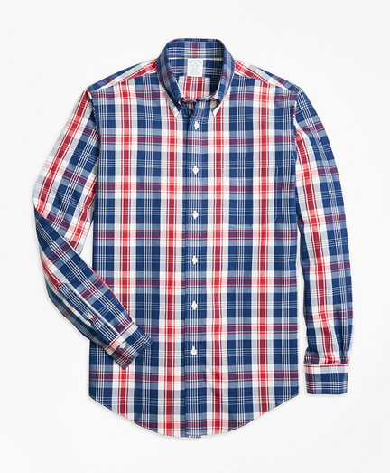 Non-Iron Regent Fit Bold Plaid Sport Shirt