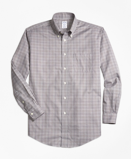 Non-Iron Regent Fit Glen Plaid Sport Shirt