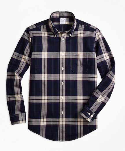 Non-Iron Regent Fit Bold Plaid Sport Shirt