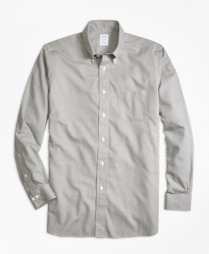 Regent Fit Cotton Cashmere Glen Plaid Sport Shirt