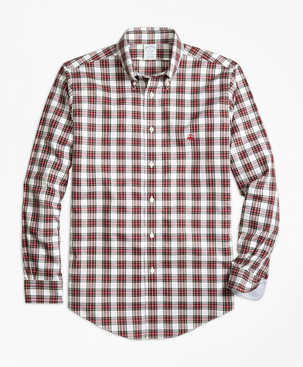 Non-Iron Regent Fit Dress Stewart Tartan Sport Shirt