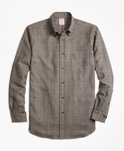 Madison Fit Saxxon&trade; Wool Houndstooth Sport Shirt