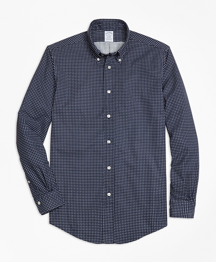 Regent Fit Printed Flower Sport Shirt