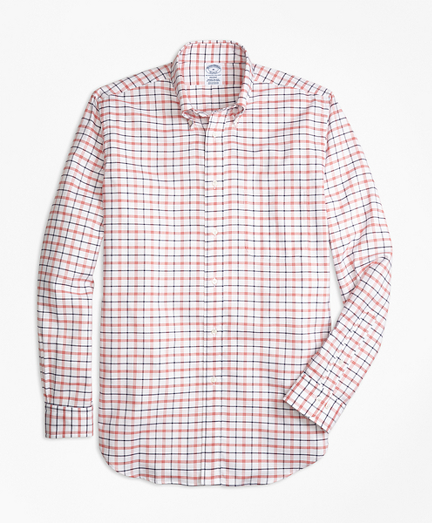 Regent Fit Oxford  Large Check Sport Shirt