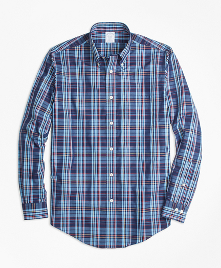 Non-Iron Regent Fit Multi-Plaid Sport Shirt