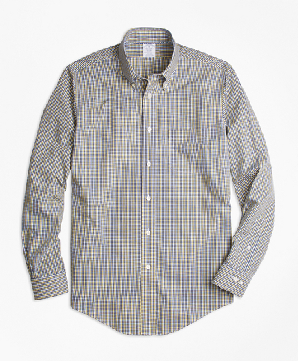 Non-Iron Regent Fit Mini-Check Sport Shirt