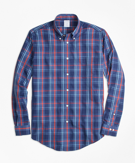 Non-Iron Regent Fit Plaid Sport Shirt