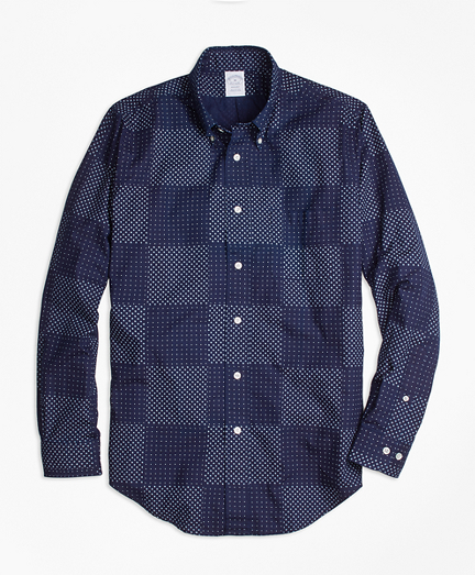 brooks brothers patchwork shirt