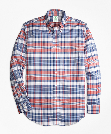 Milano Fit Oxford Madras Plaid Sport Shirt