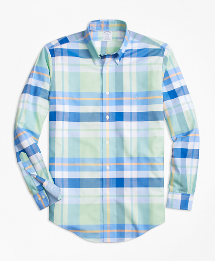 Non-Iron BrooksCool&reg; Regent Fit Bold Plaid Sport Shirt