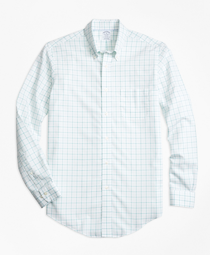 Non-Iron BrooksCool&reg; Regent Fit Tonal Windowpane Sport Shirt