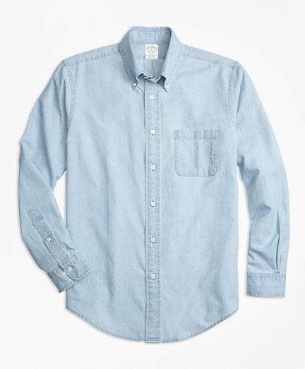 brooks brothers denim shirt