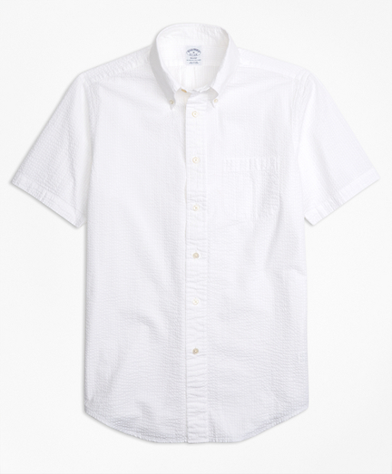 Regent Fit Seersucker Short-Sleeve Sport Shirt