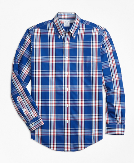 Non-Iron Regent Fit Plaid Sport Shirt