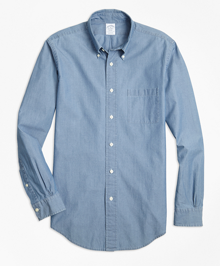 brooks brothers chambray shirt