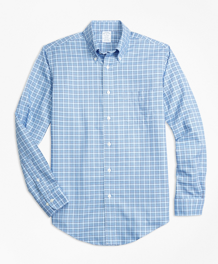 Non-Iron Regent Fit Tattersall Sport Shirt - Brooks Brothers