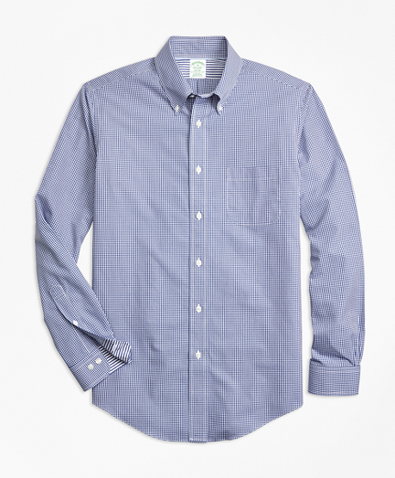 Non-Iron Milano Fit Micro-Gingham Sport Shirt