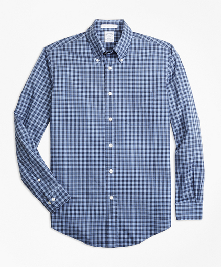 Regent Fit Small Check Sport Shirt